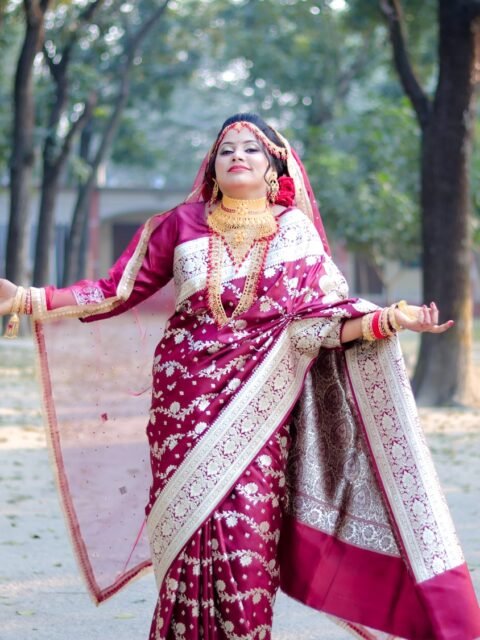 Gold Thread Bridal Saree