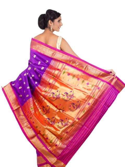 Ivory Zari-Border Saree
